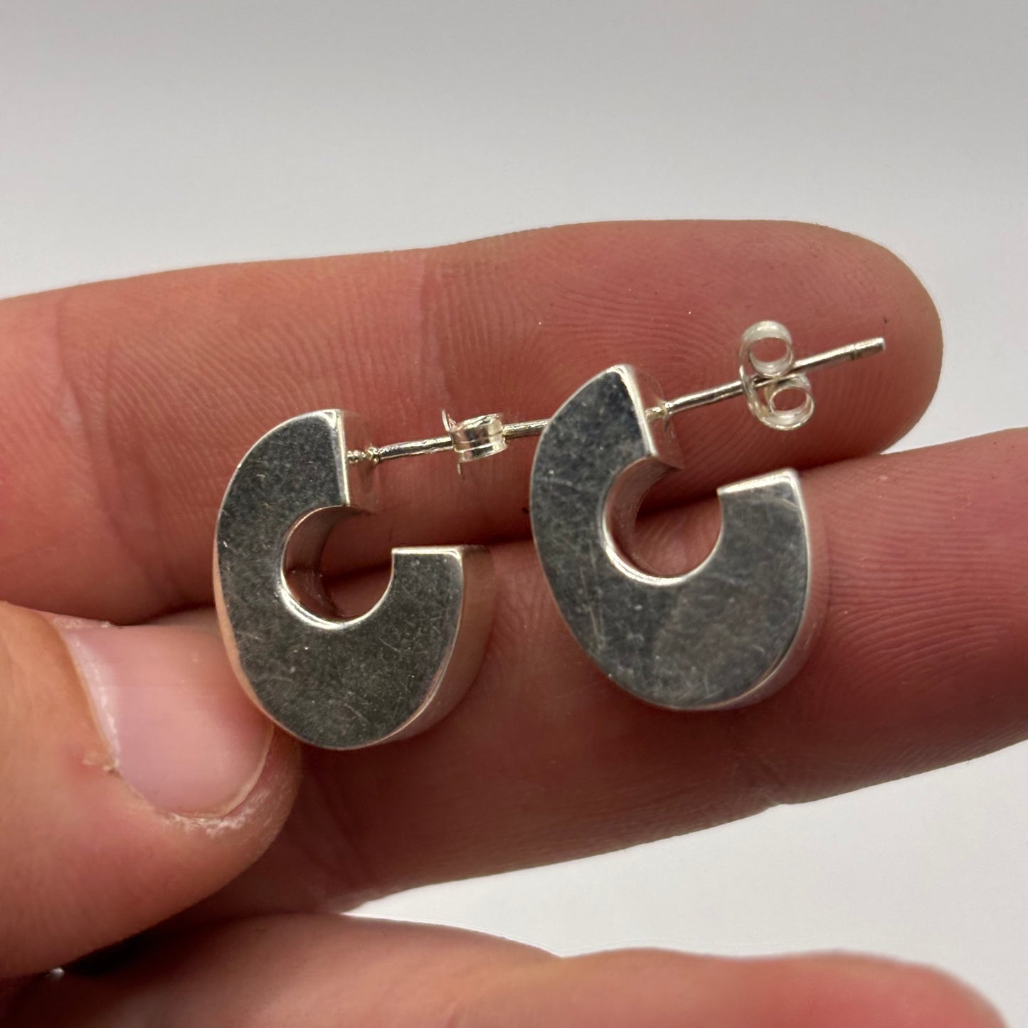 Silver Abstract Earrings