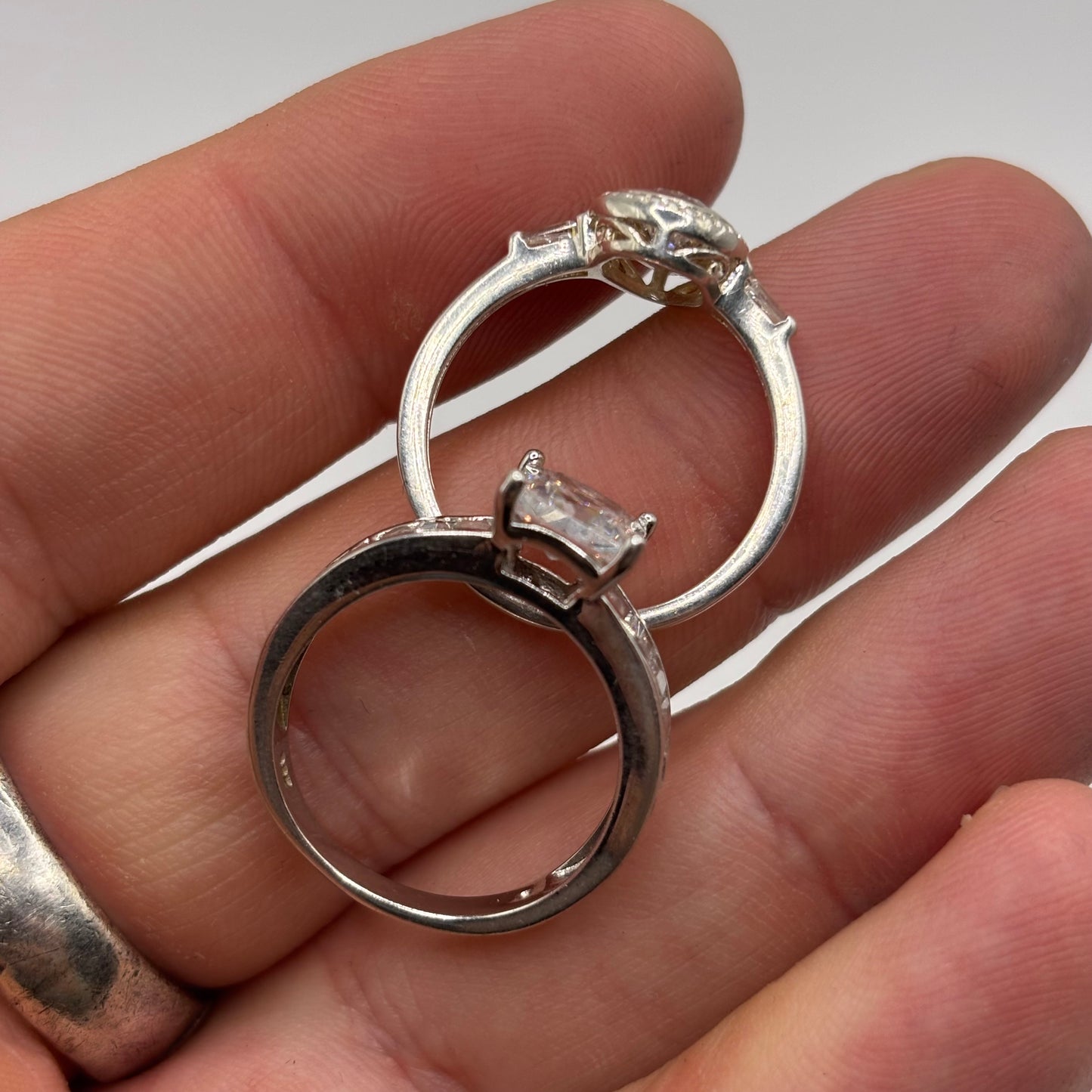 Silver 2x CZ Rings