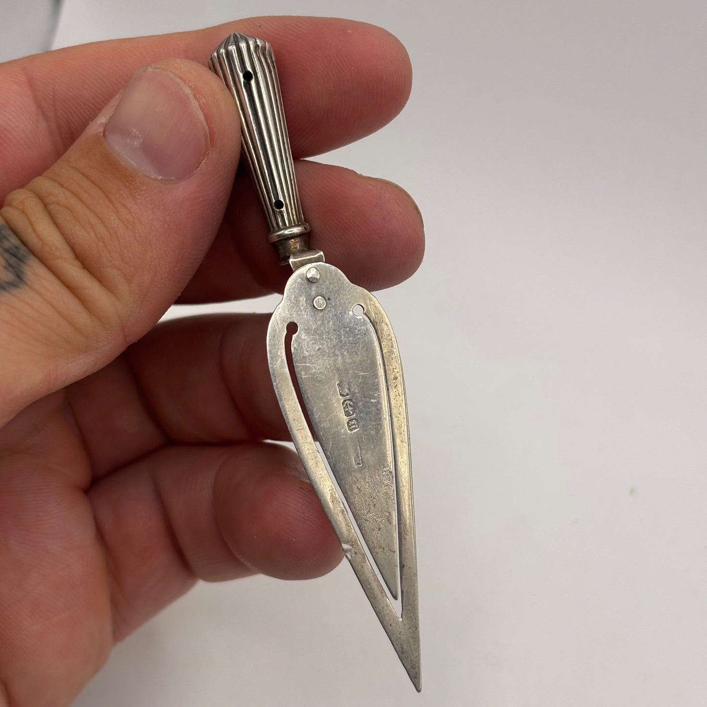 Silver Edwardian Novelty Book Mark