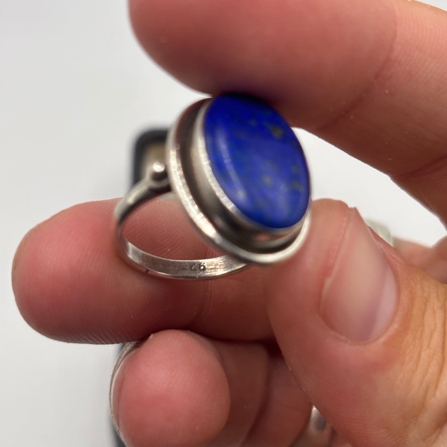 Silver Lapis Ring (Q)