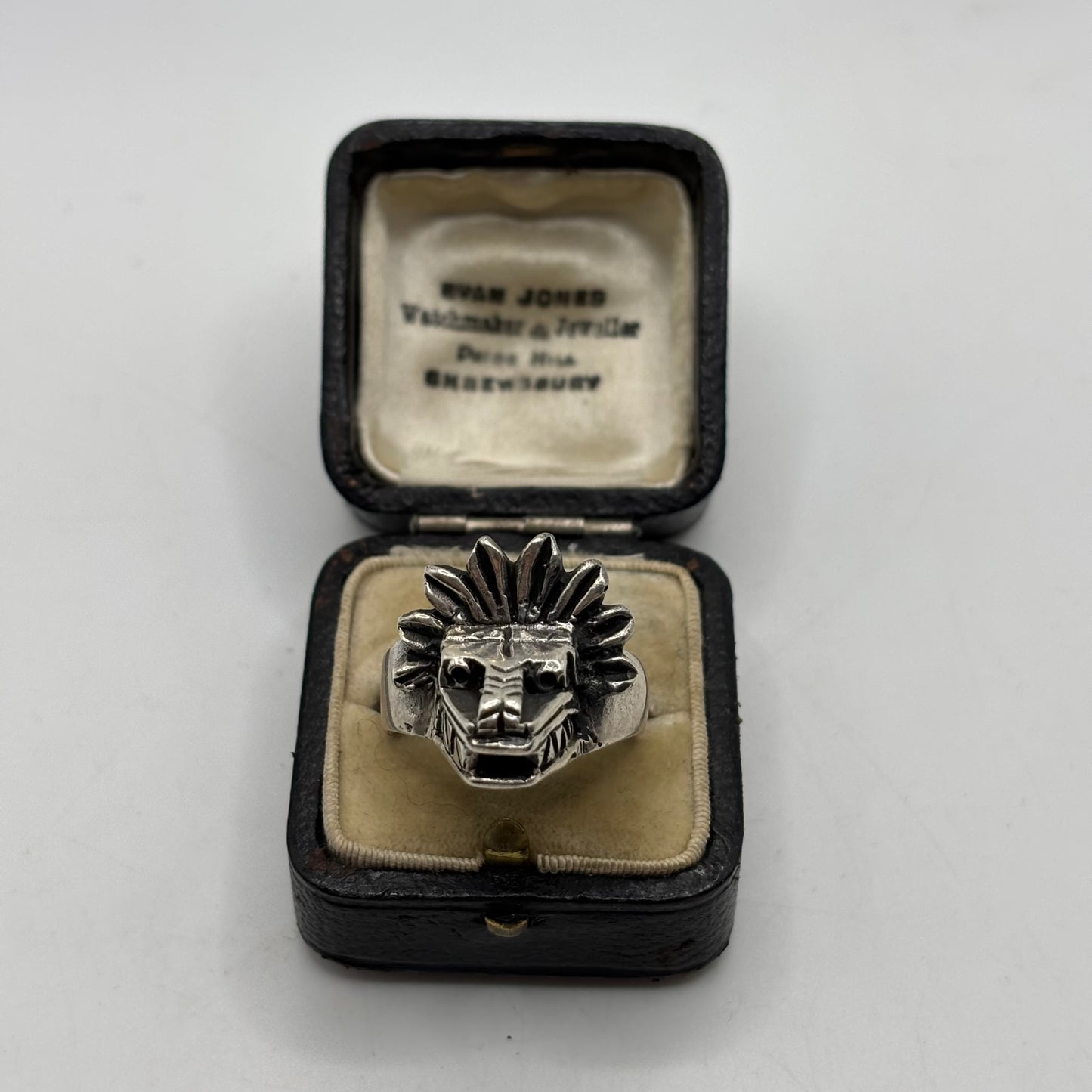 Silver Heavy Mayan God Ring