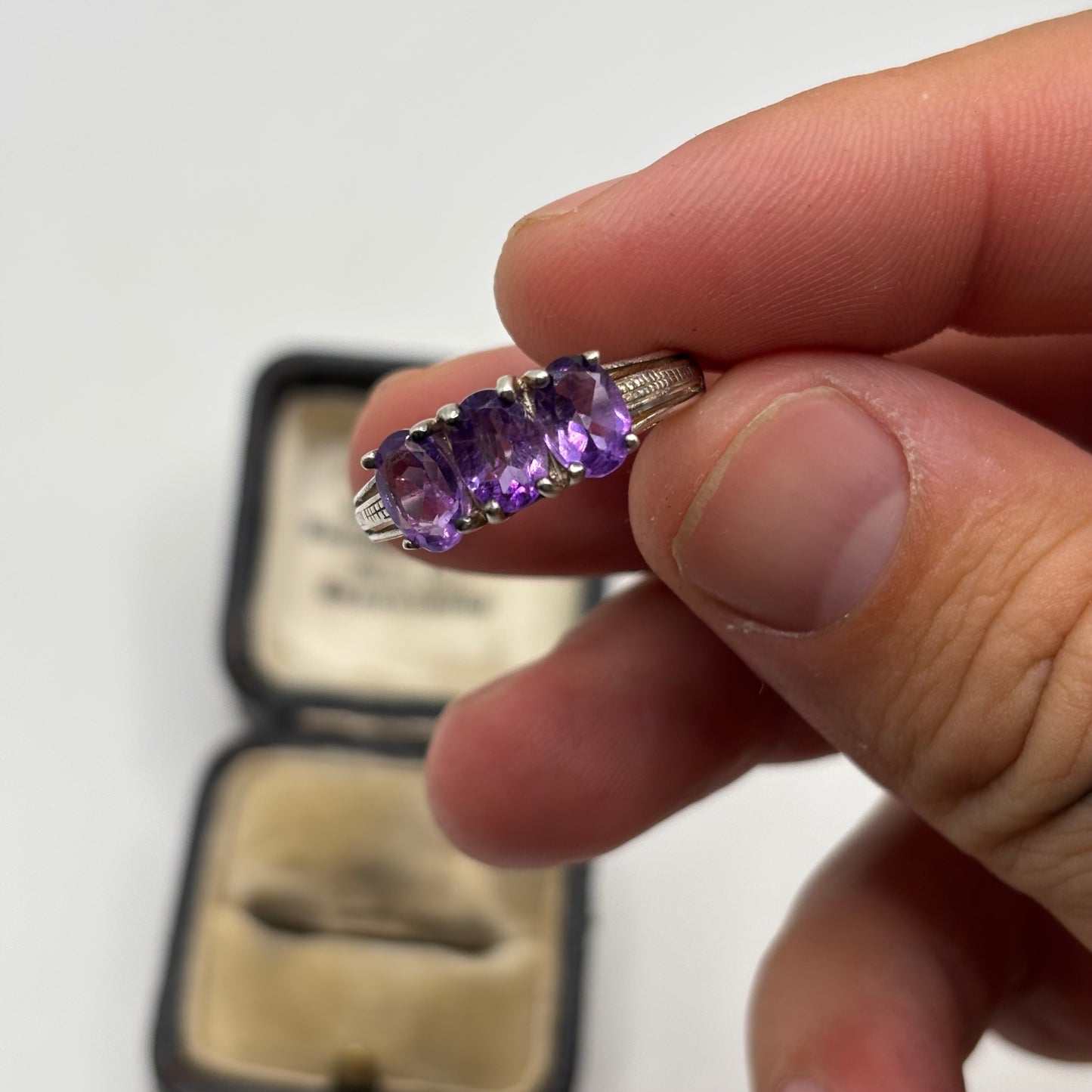 Silver Amethyst Ring (T)