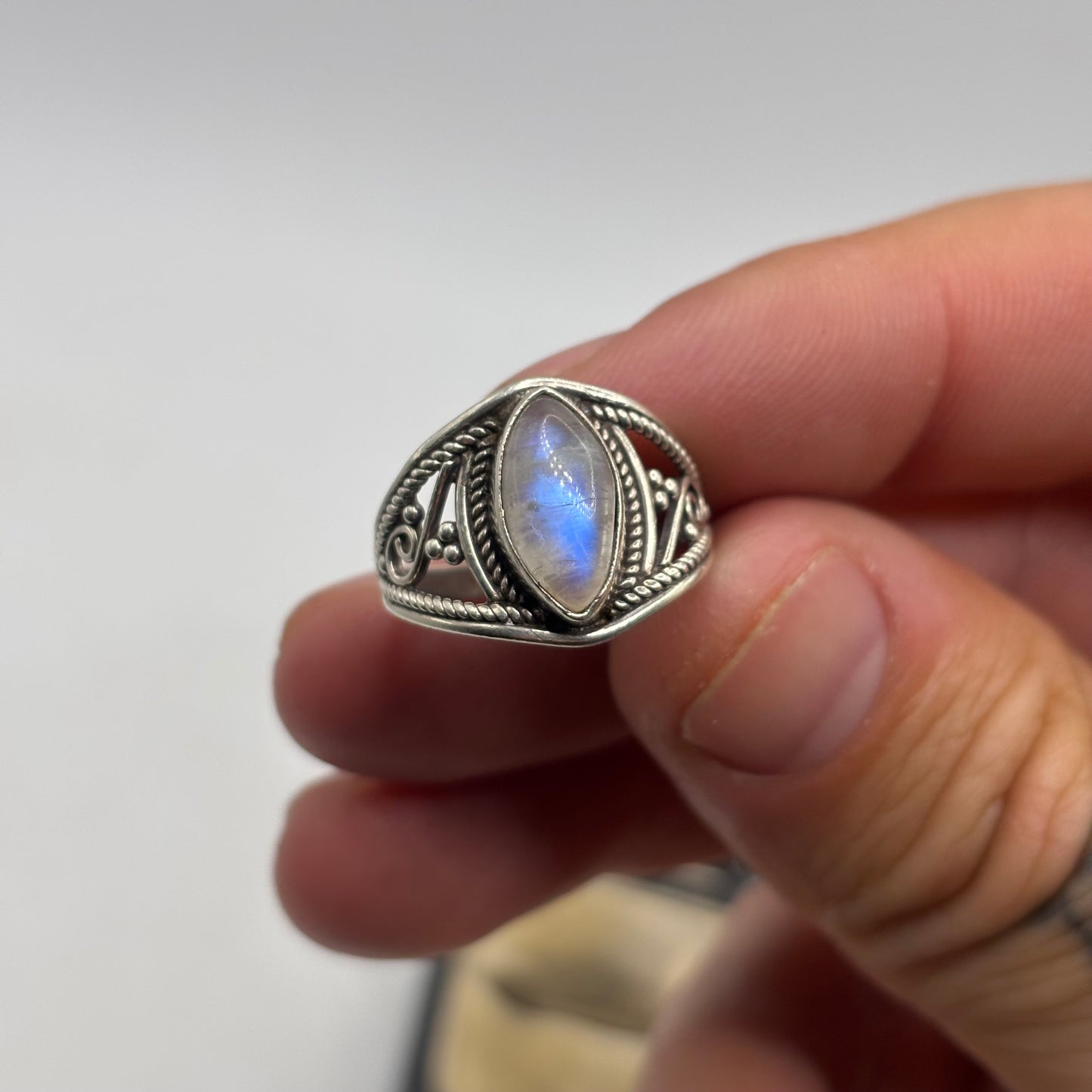 Silver Moonstone Ring (O)