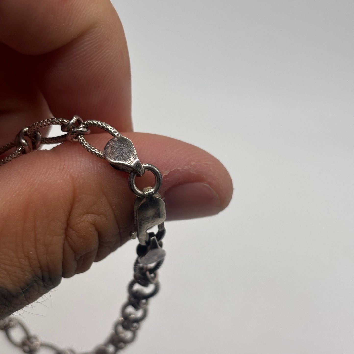 Silver 7.5” Unusual Link Bracelet