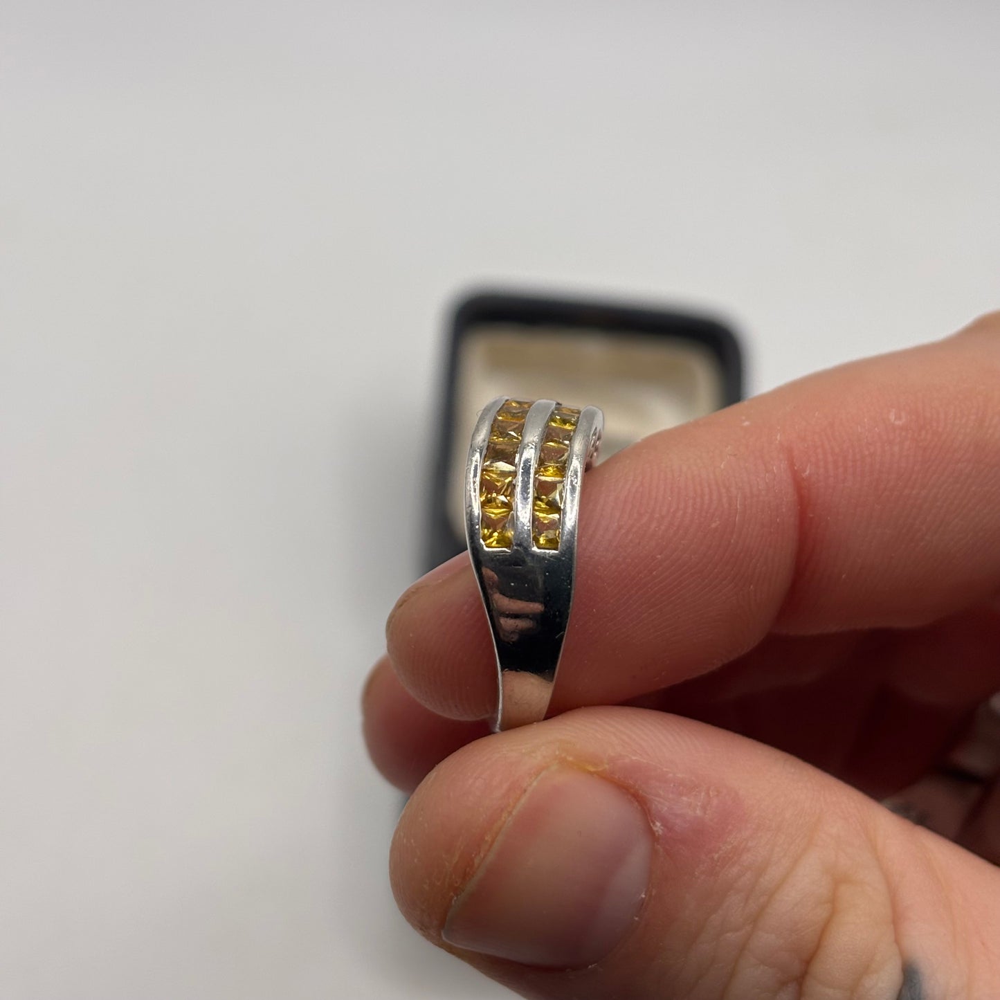 Silver Citrine Ring (O)
