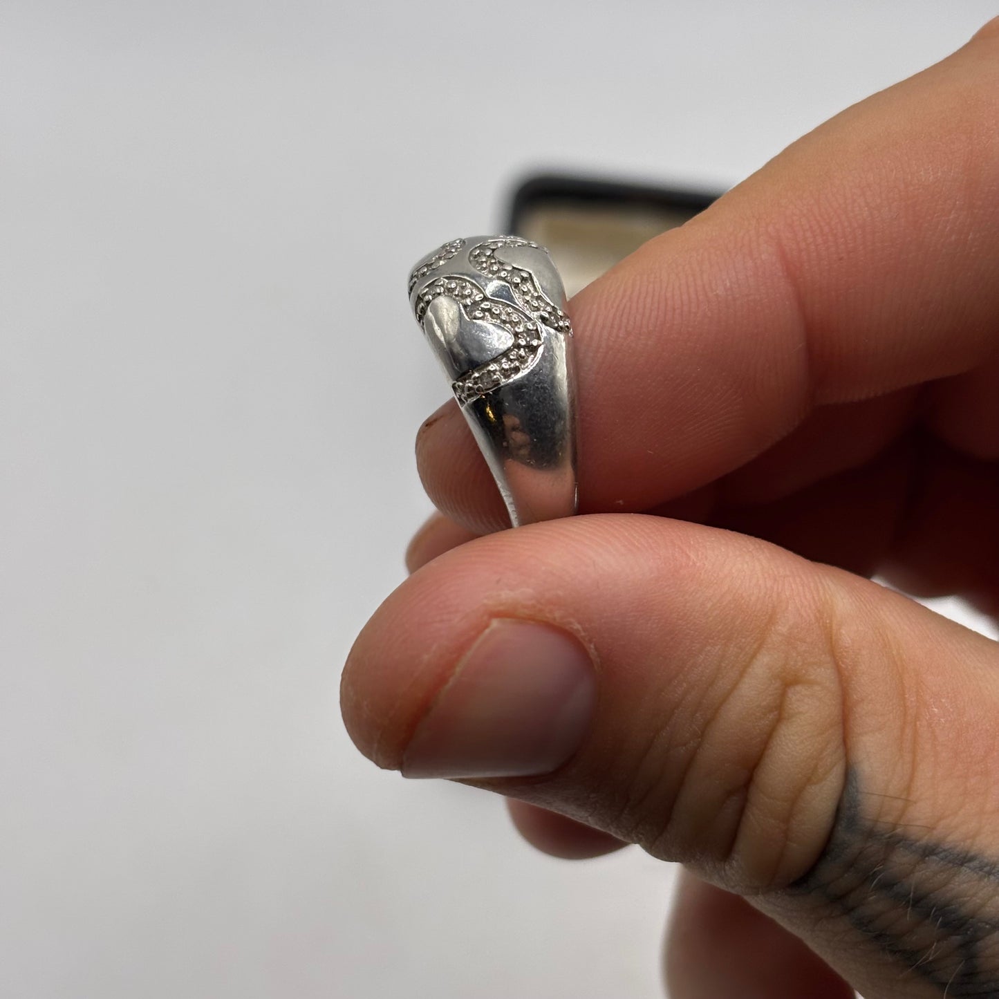 Silver Unusual Band Ring