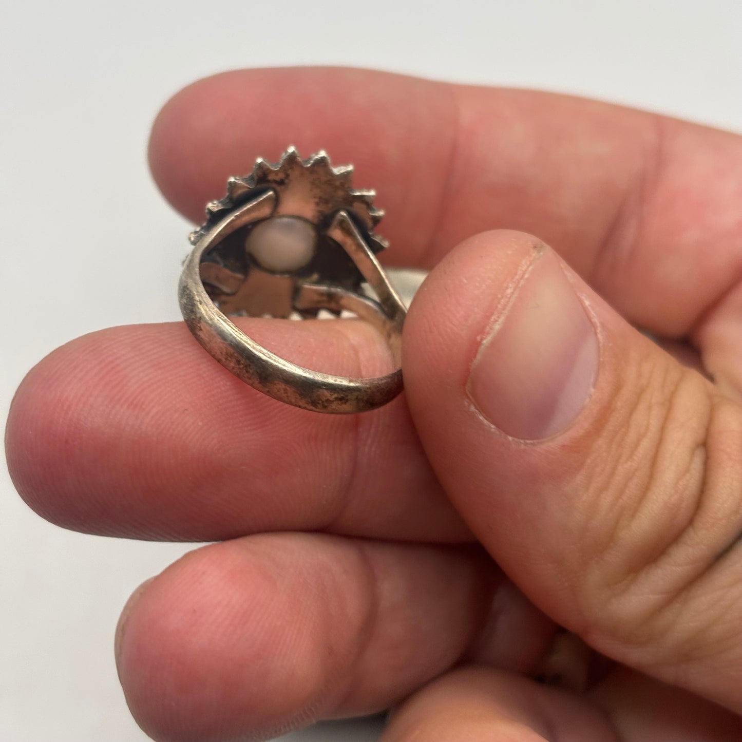 Silver Pearl Ring (Q)