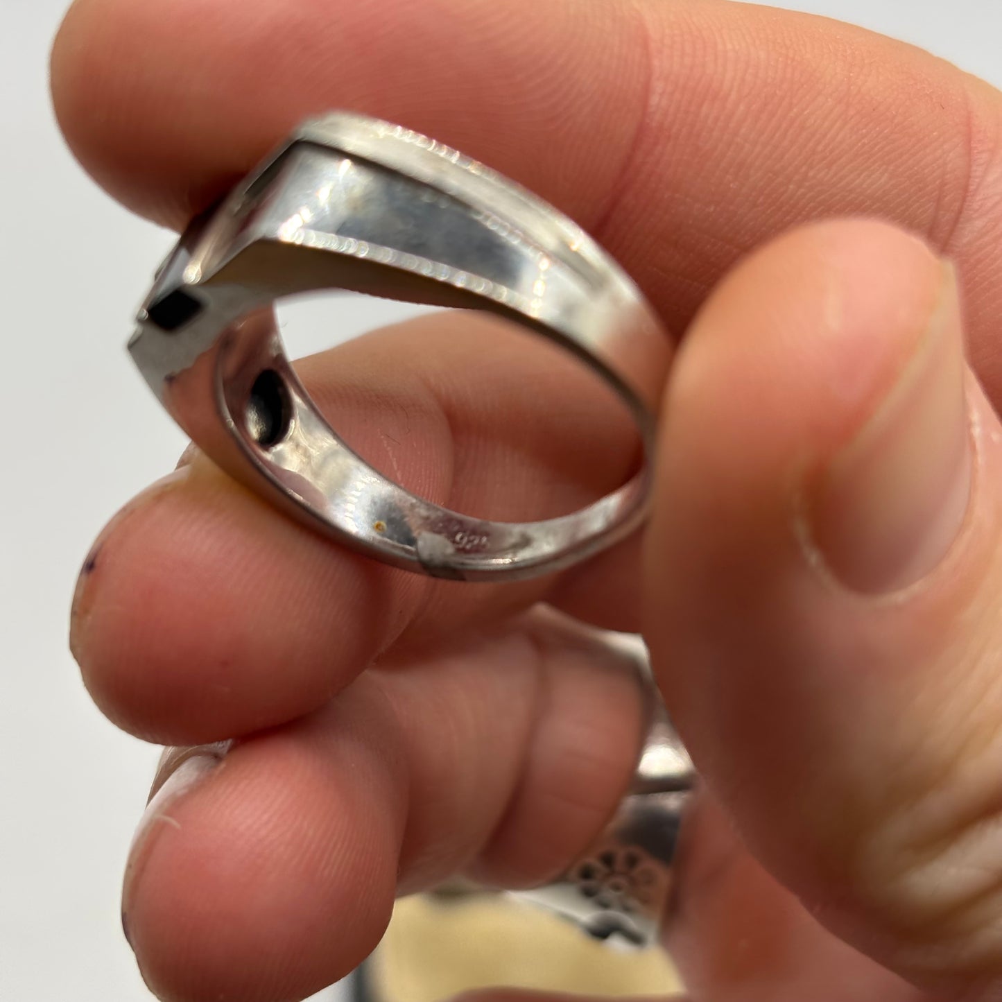 Silver Onyx Signet Ring (V)