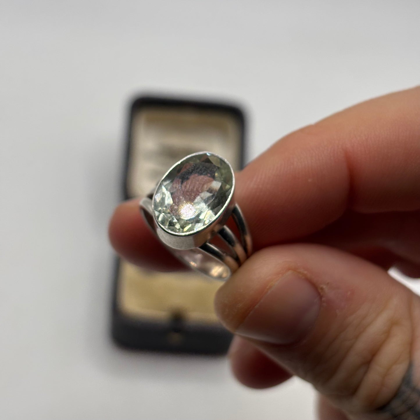 Silver Blue Topaz Ring