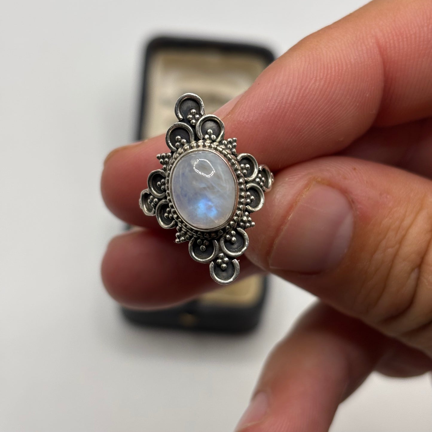 Silver Moonstone Ring (M)