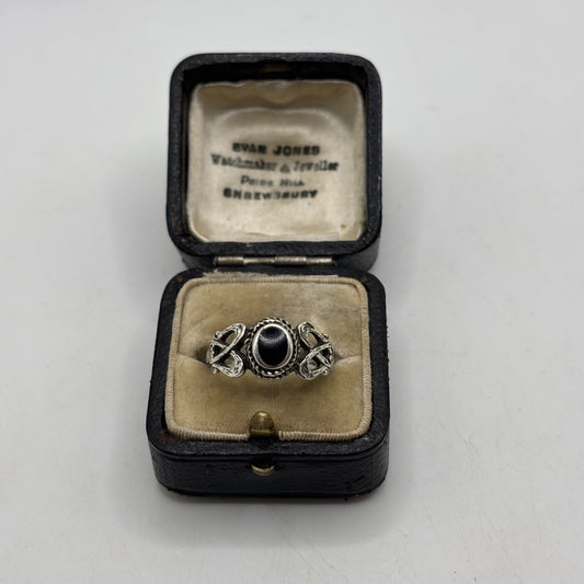 Silver Onyx Ring (Q)