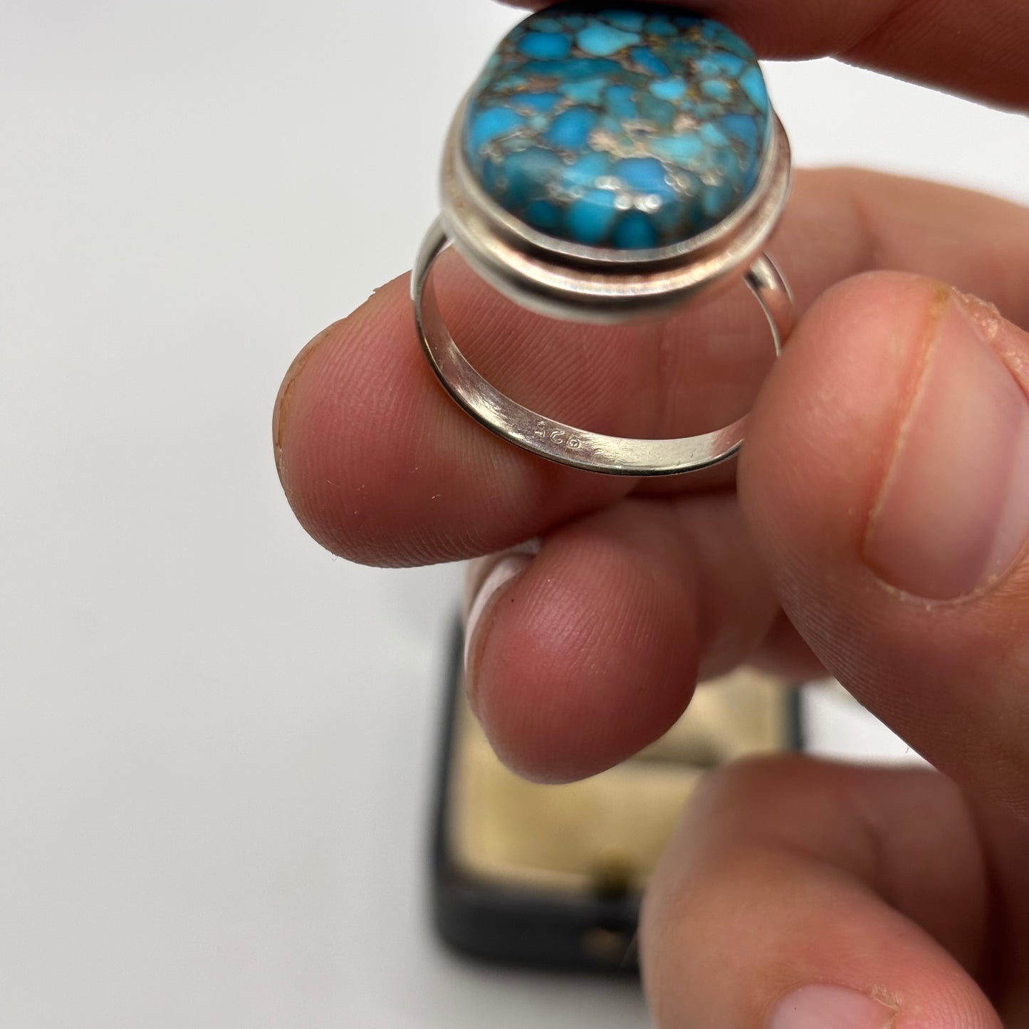 Silver Copper Turquoise Ring (R)