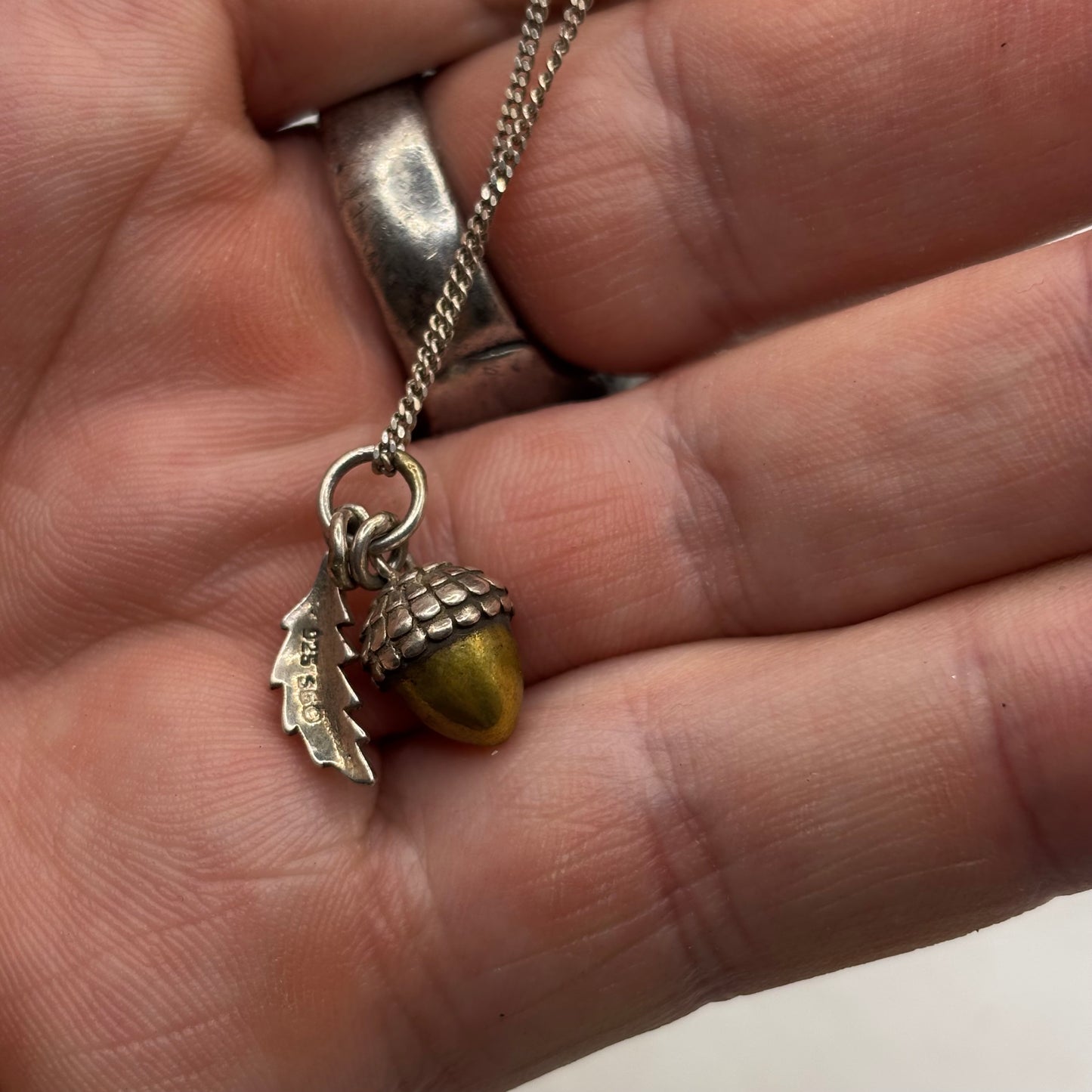 Silver 16” Acorn Necklace