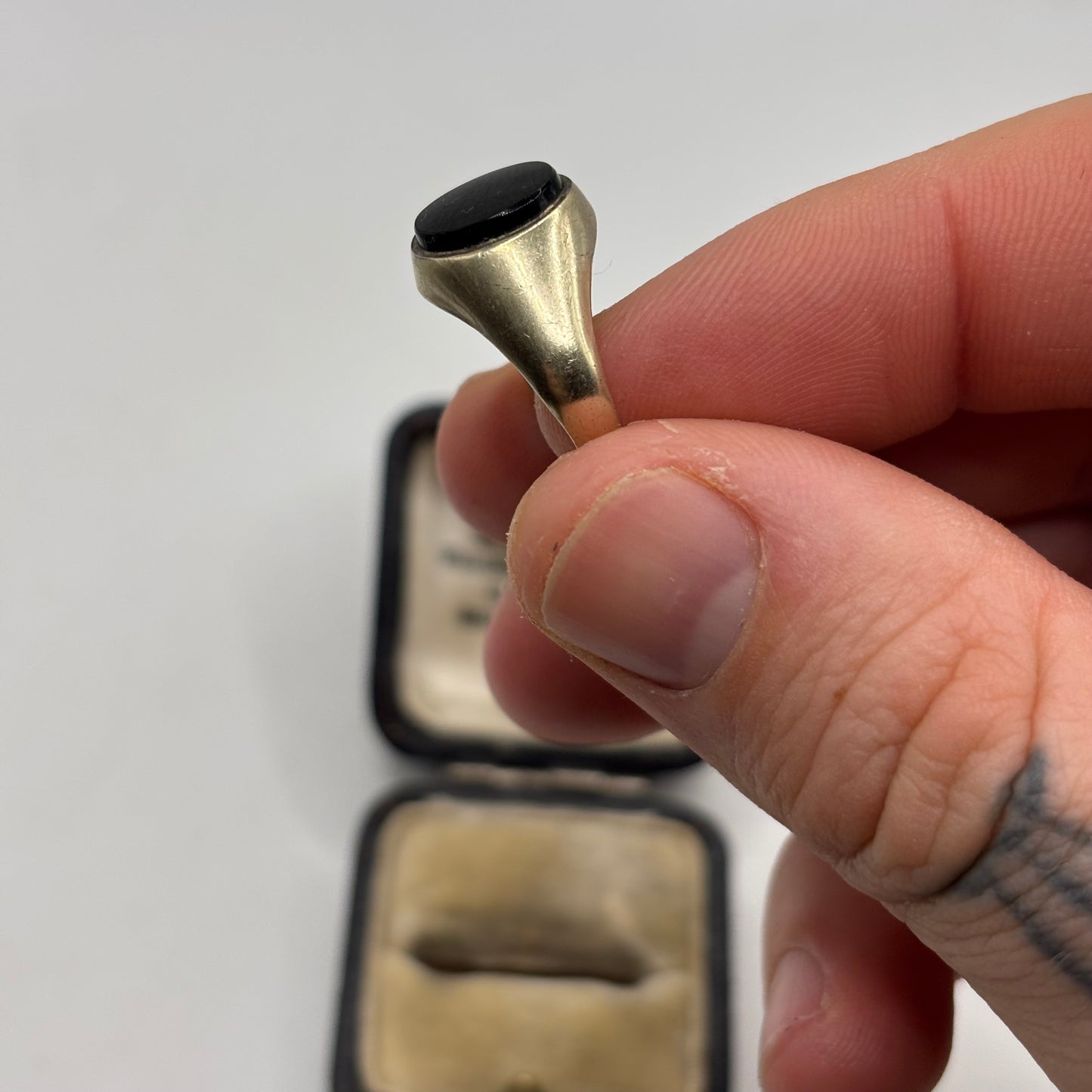 Silver Gold On Silver Signet Ring (O)