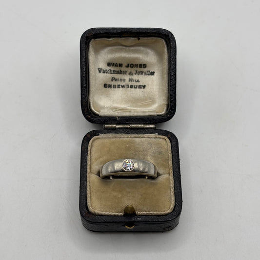 Silver CZ Solitaire Ring