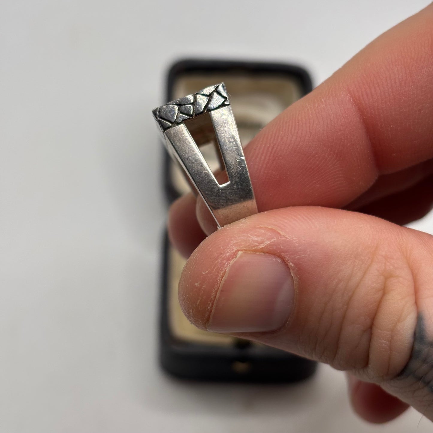 Silver Heavy Monica Vinader Ring (N)