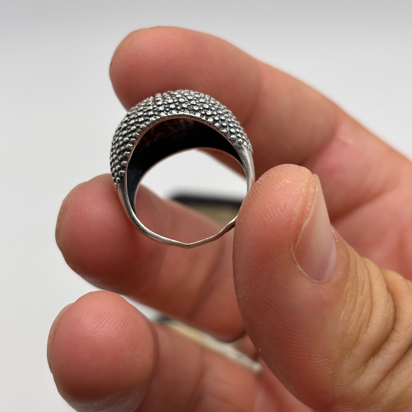 Silver Abstract Ring (N)