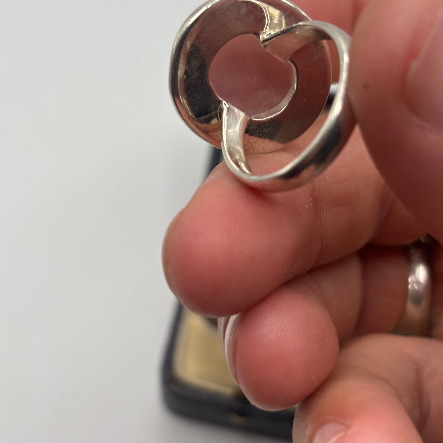 Silver Faceted Quartz Ring (R)