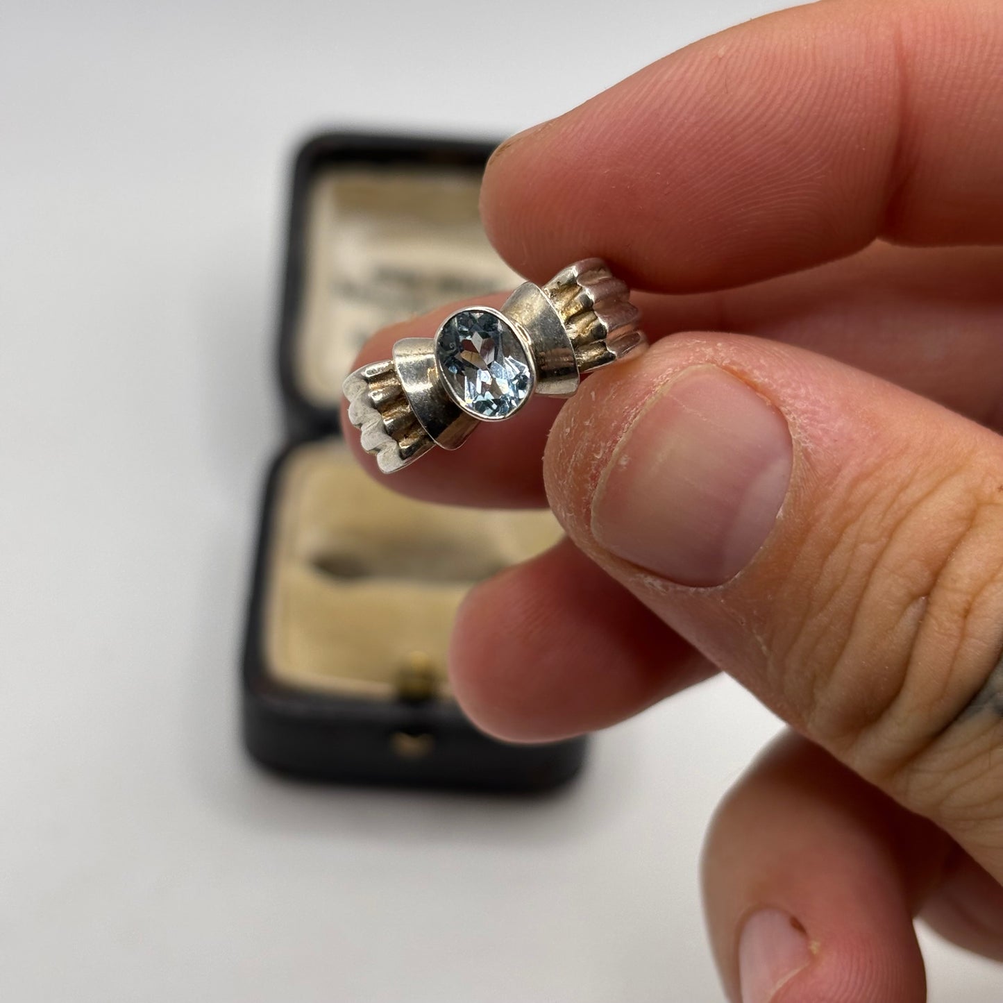 Silver Blue Topaz Ring