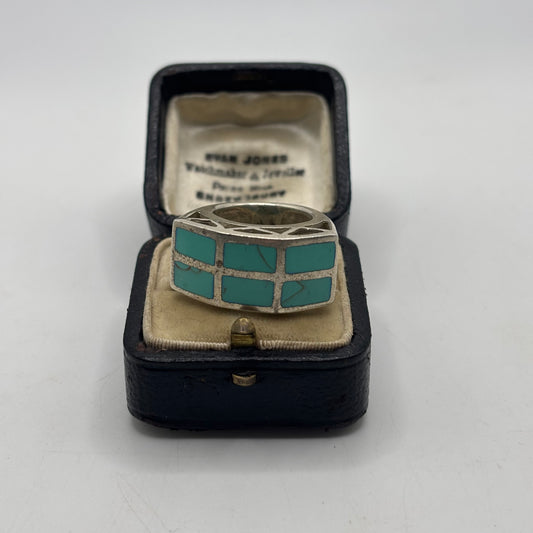 Silver Chunky Turquoise Ring