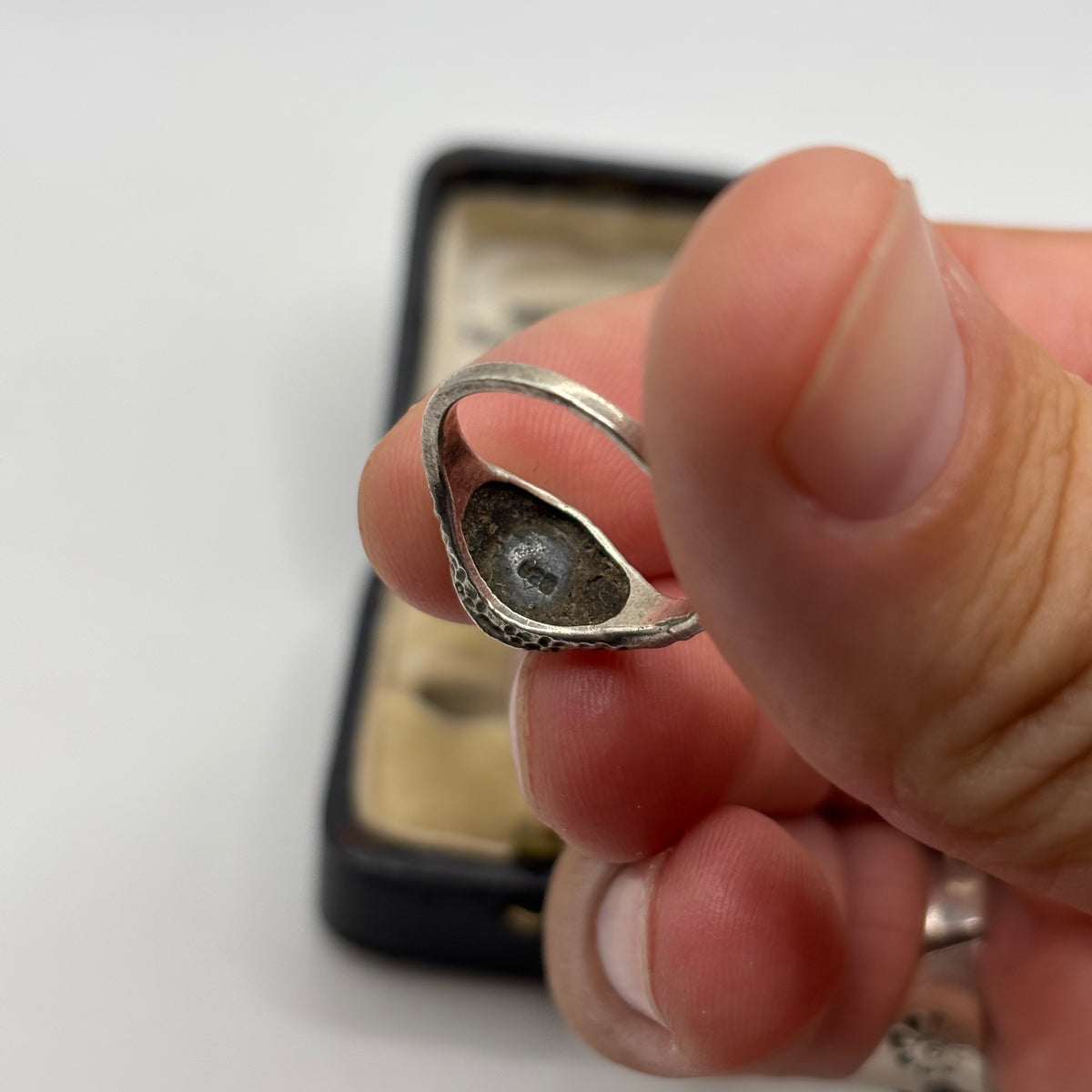 Silver Sun Signet Ring (L)