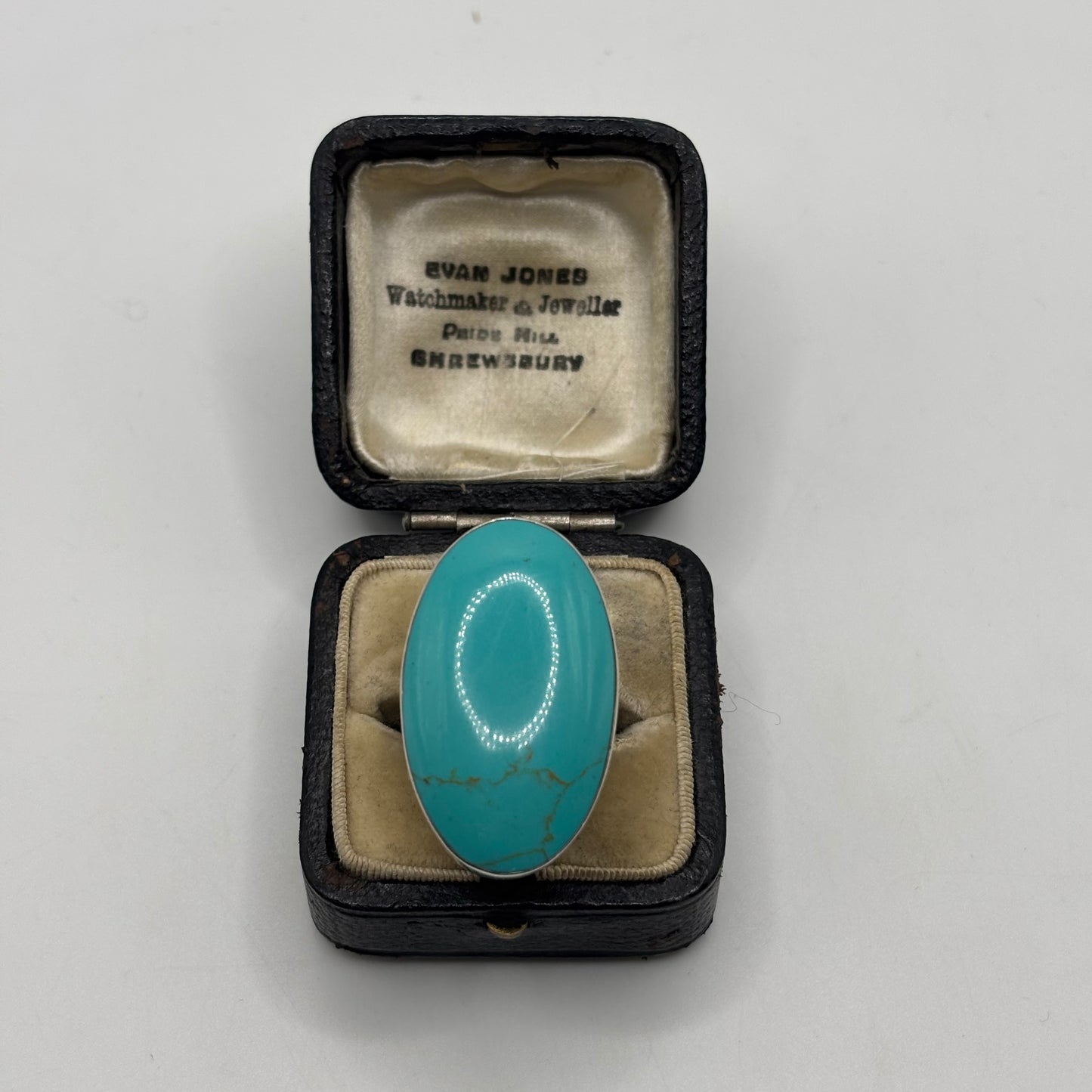 Silver Large Turquoise Ring (L)