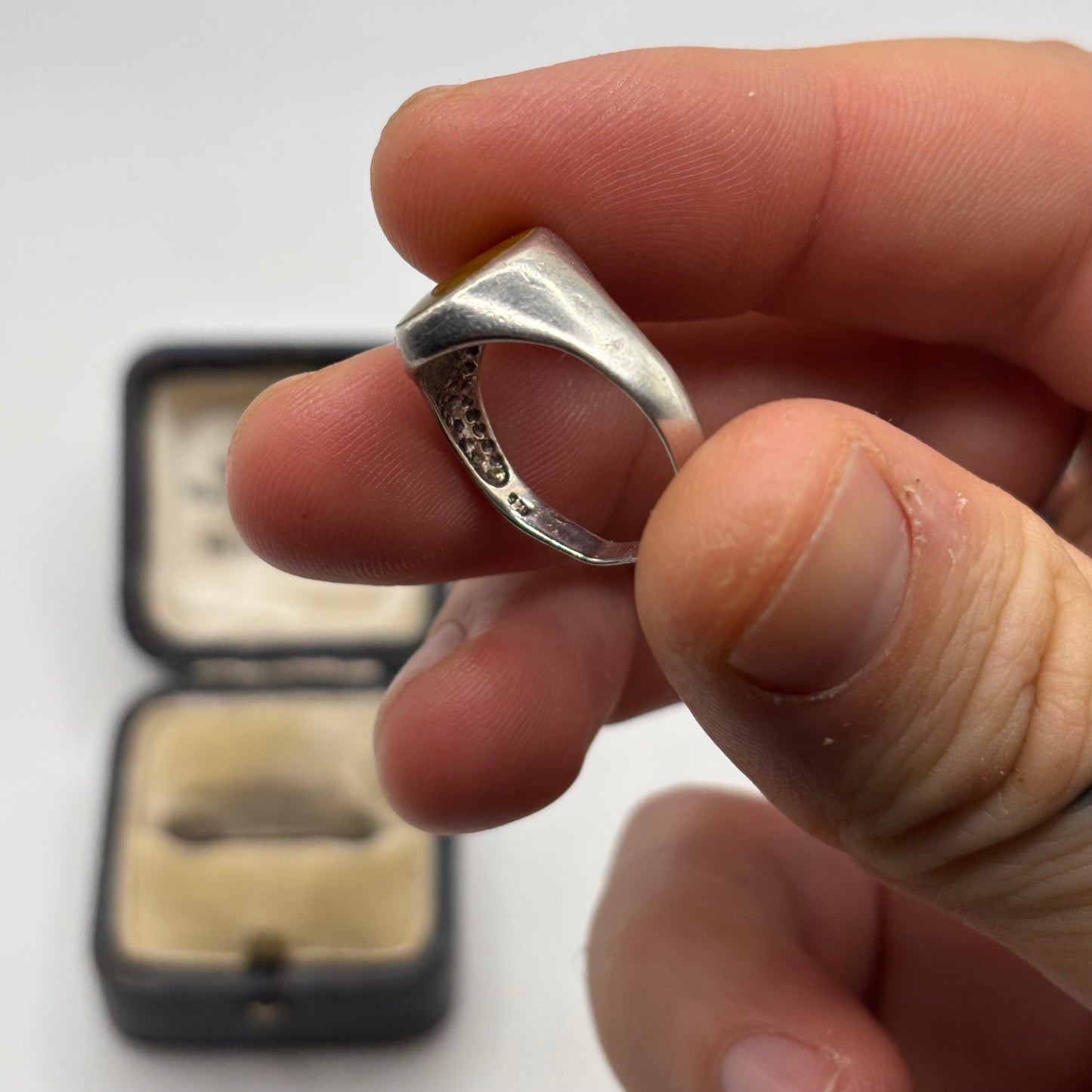 Silver Tigerseye Signet Ring