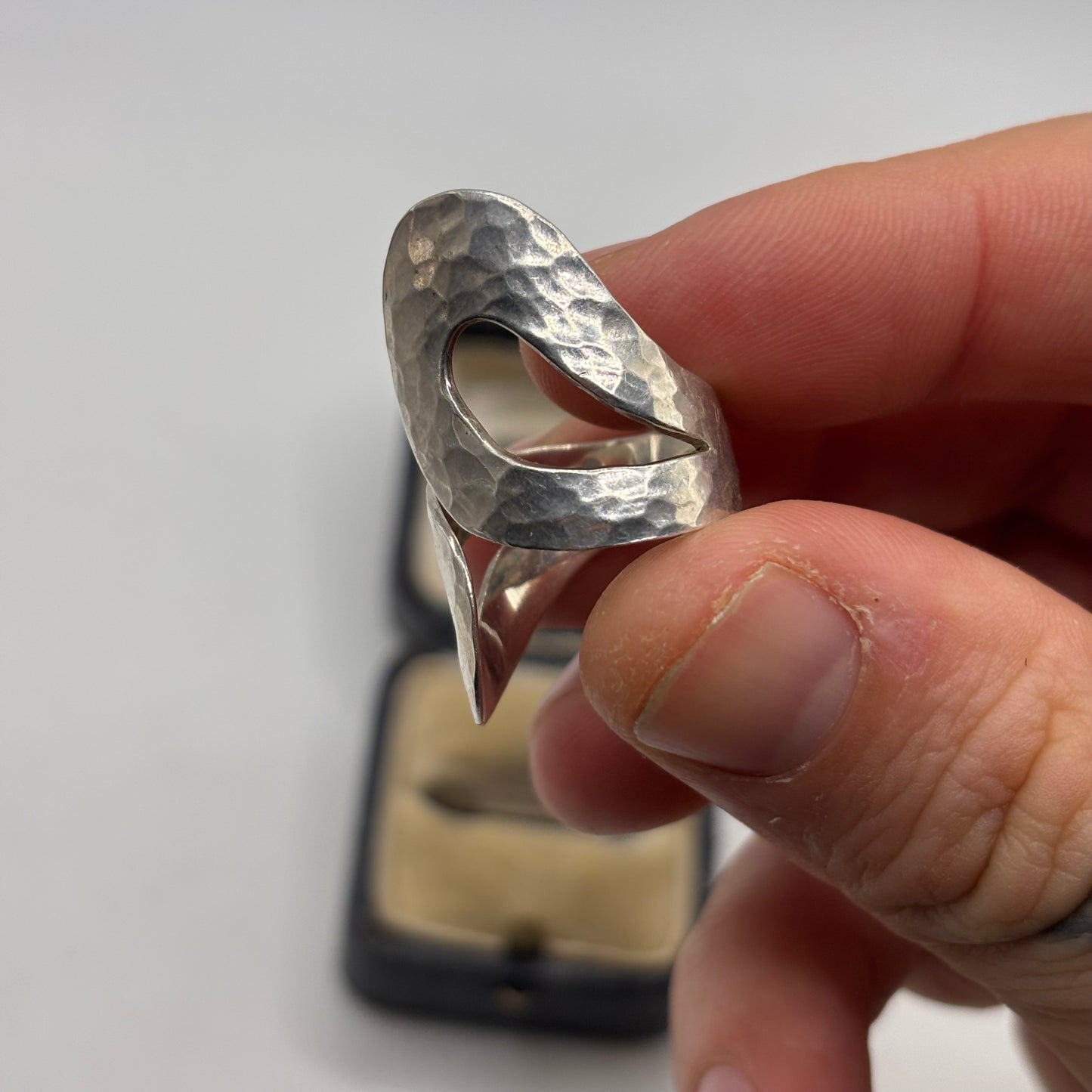 Silver Hammered Ring
