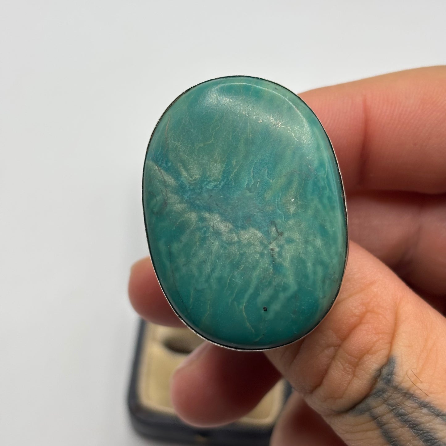 Silver Large Turquoise Statement Ring