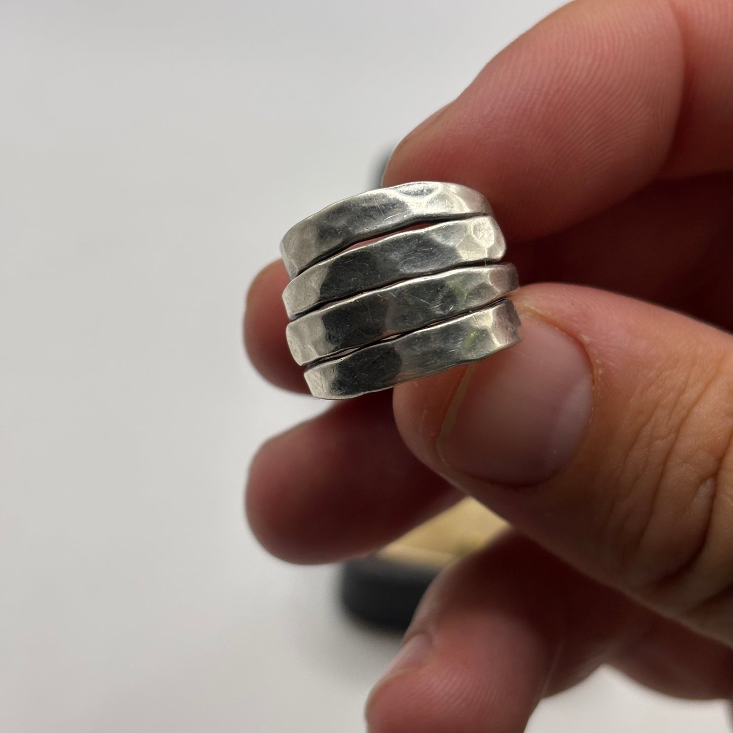 Silver Abstract Band Ring (J)