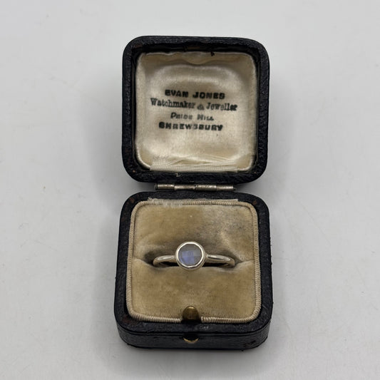 Silver Moonstone Ring