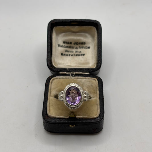 Silver Amethyst Ring