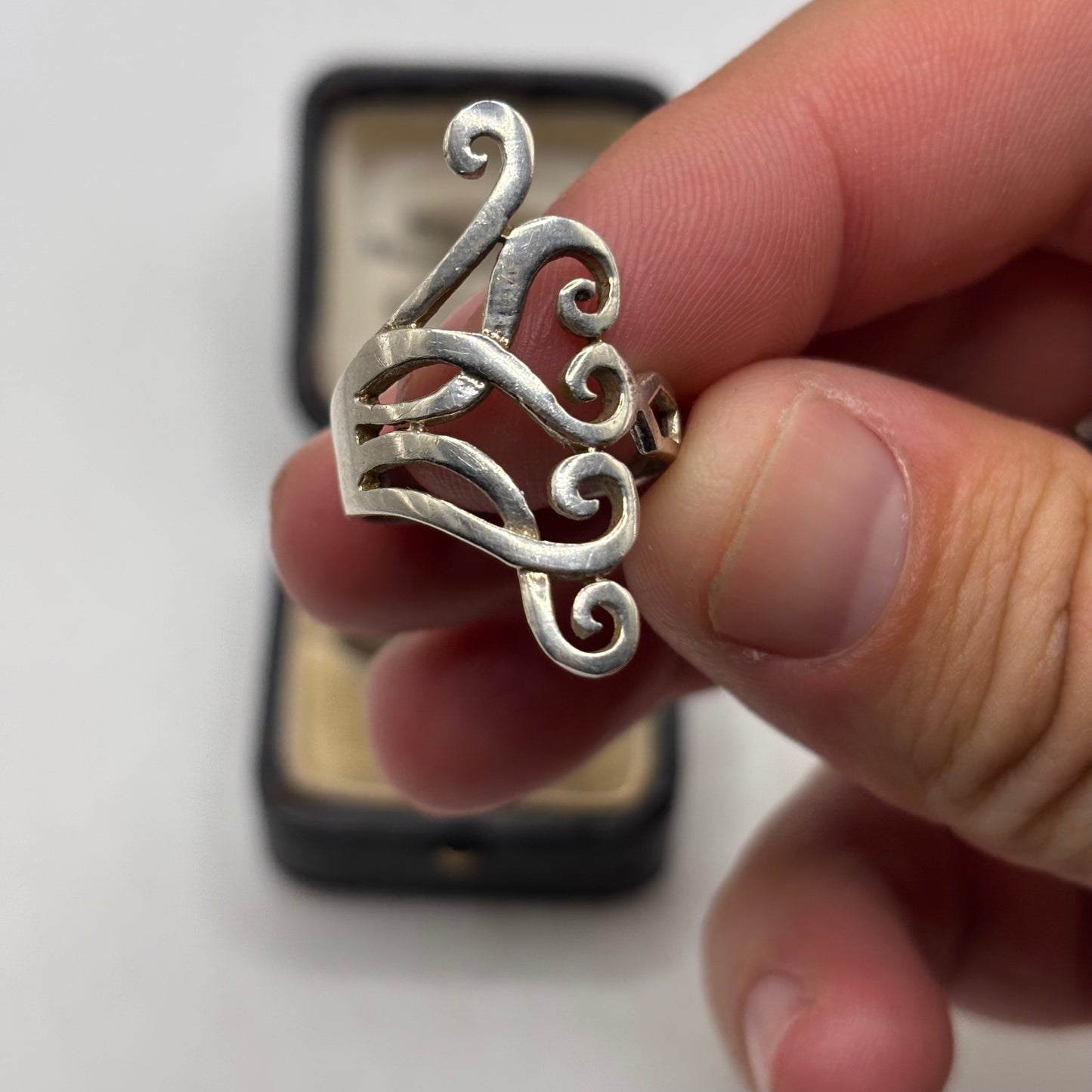 Silver Abstract Ring (N)