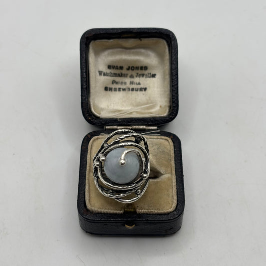 Silver Or Paz Jade Ring (O)