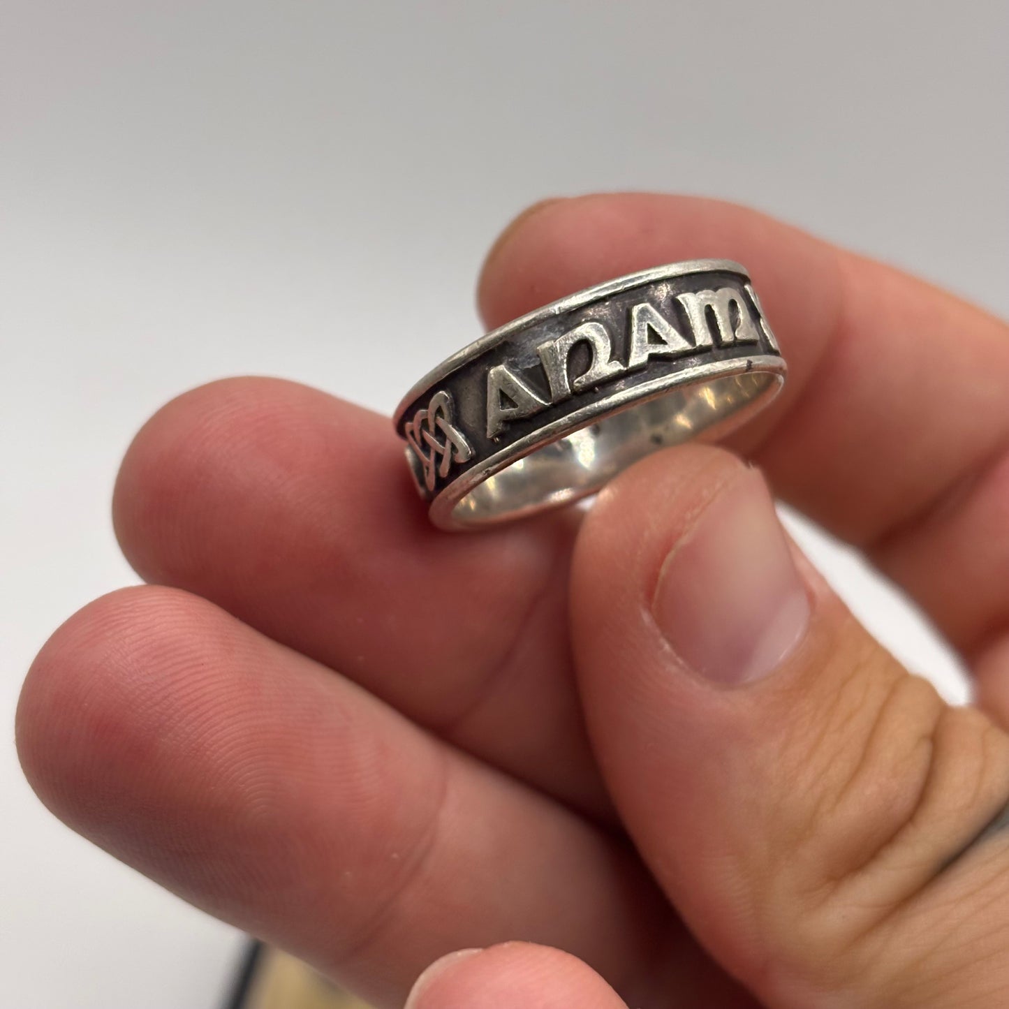 Silver Irish Band Ring (X)