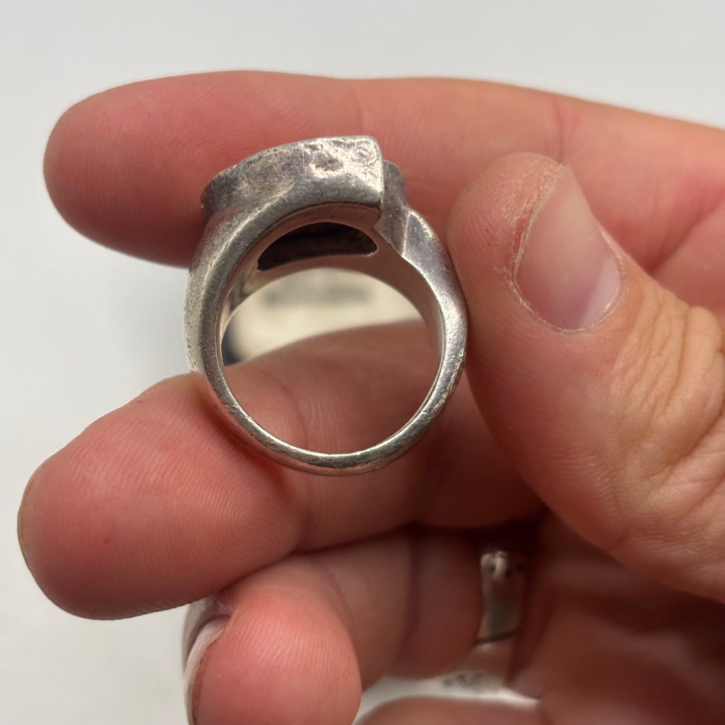 Silver Heavy Ammonite Ring (Q)