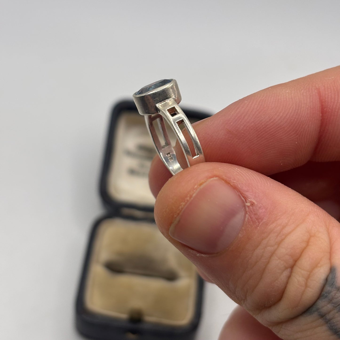 Silver Blue Topaz Ring