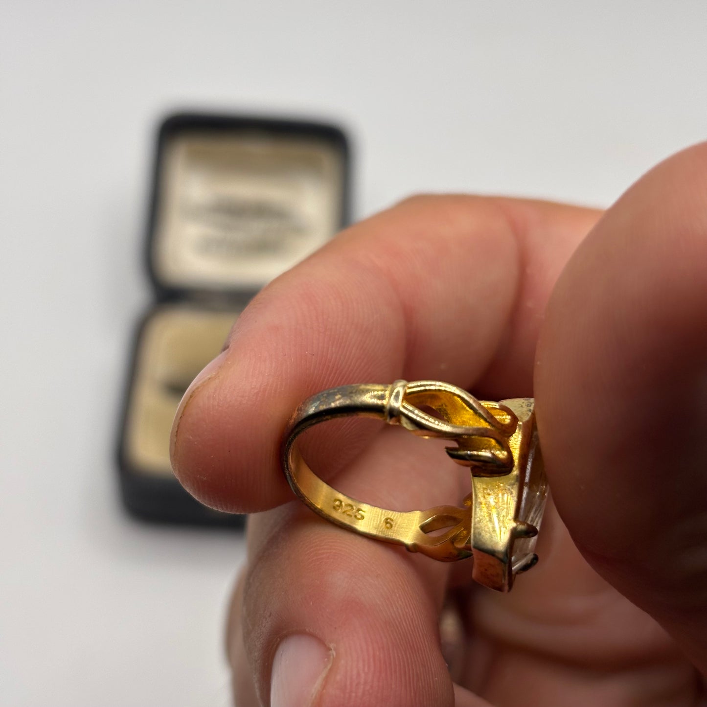 Silver Regalrose Coffin Ring