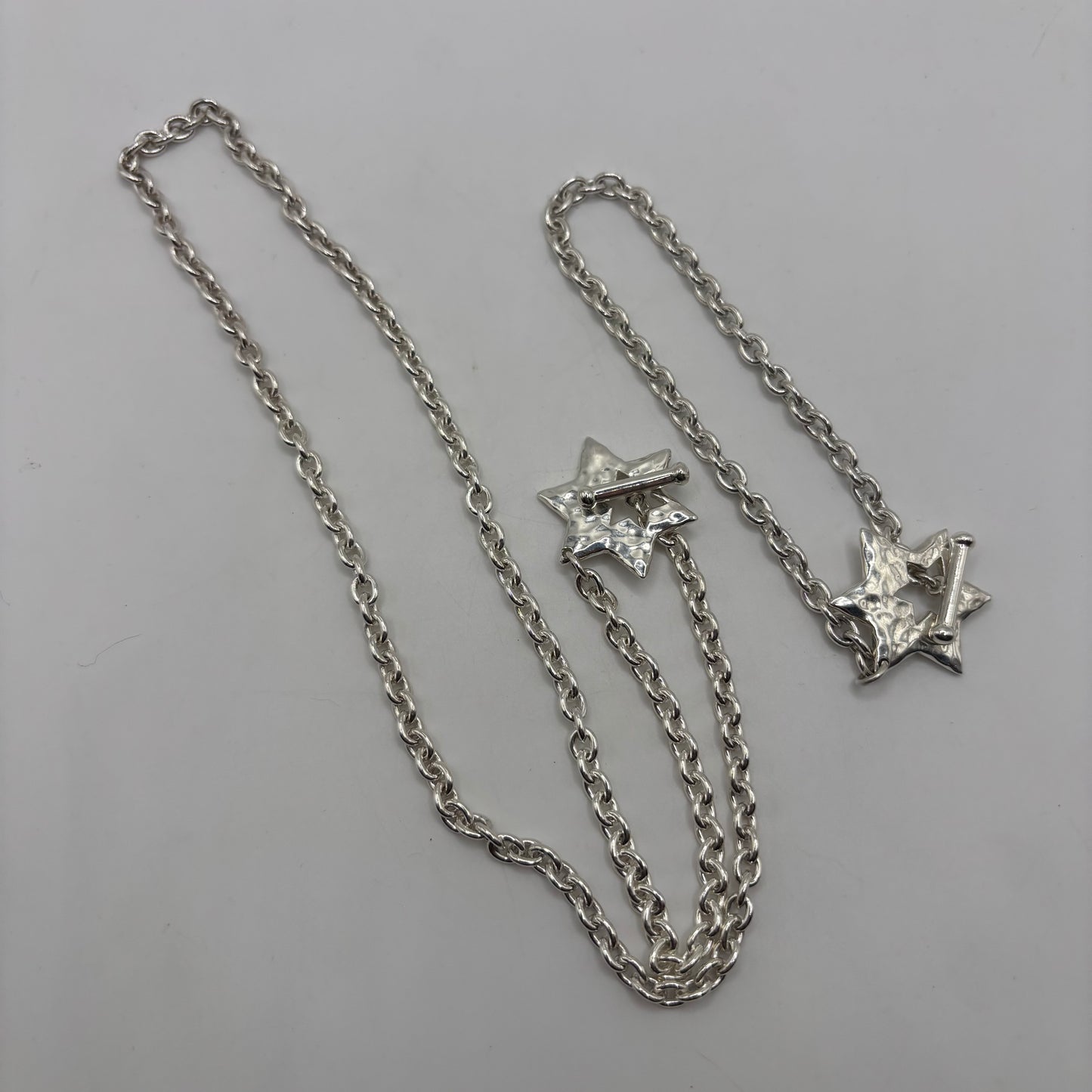 Silver Star Necklace Set