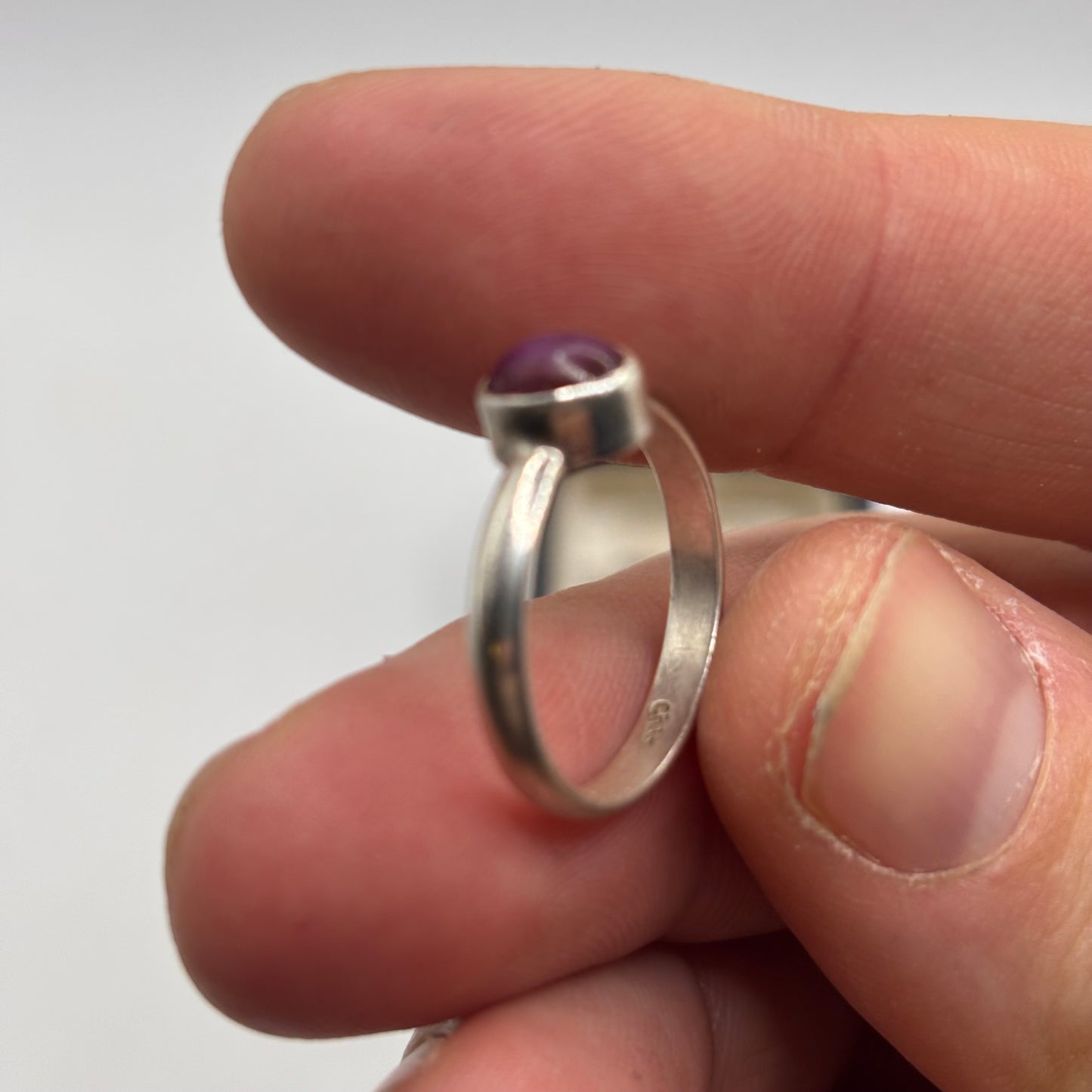 Silver Raw Ruby Ring