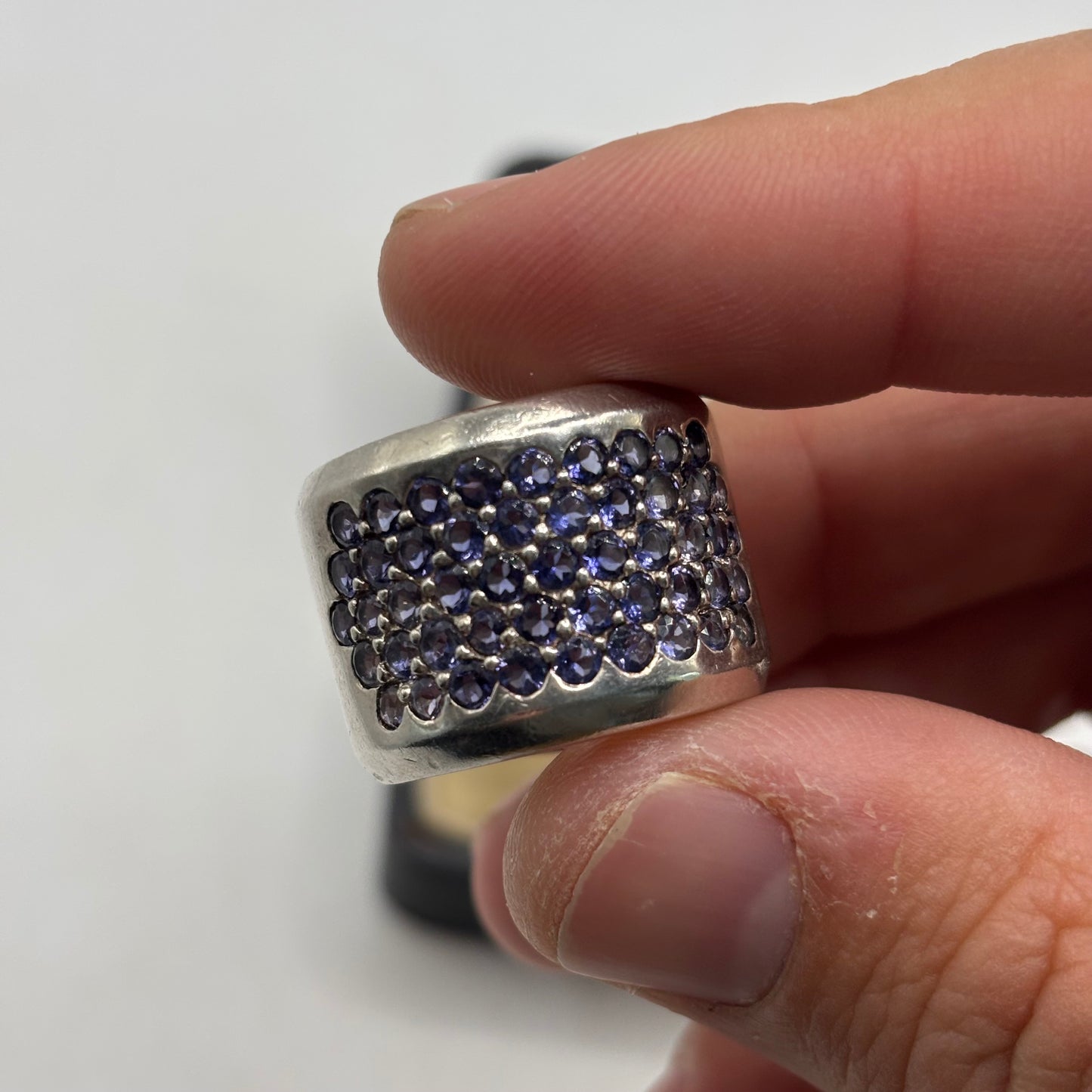 Silver Heavy Iolite Ring (N)