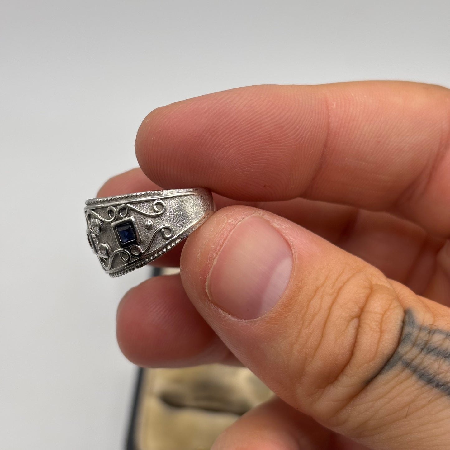 Silver Mixed Gem Ring (N)