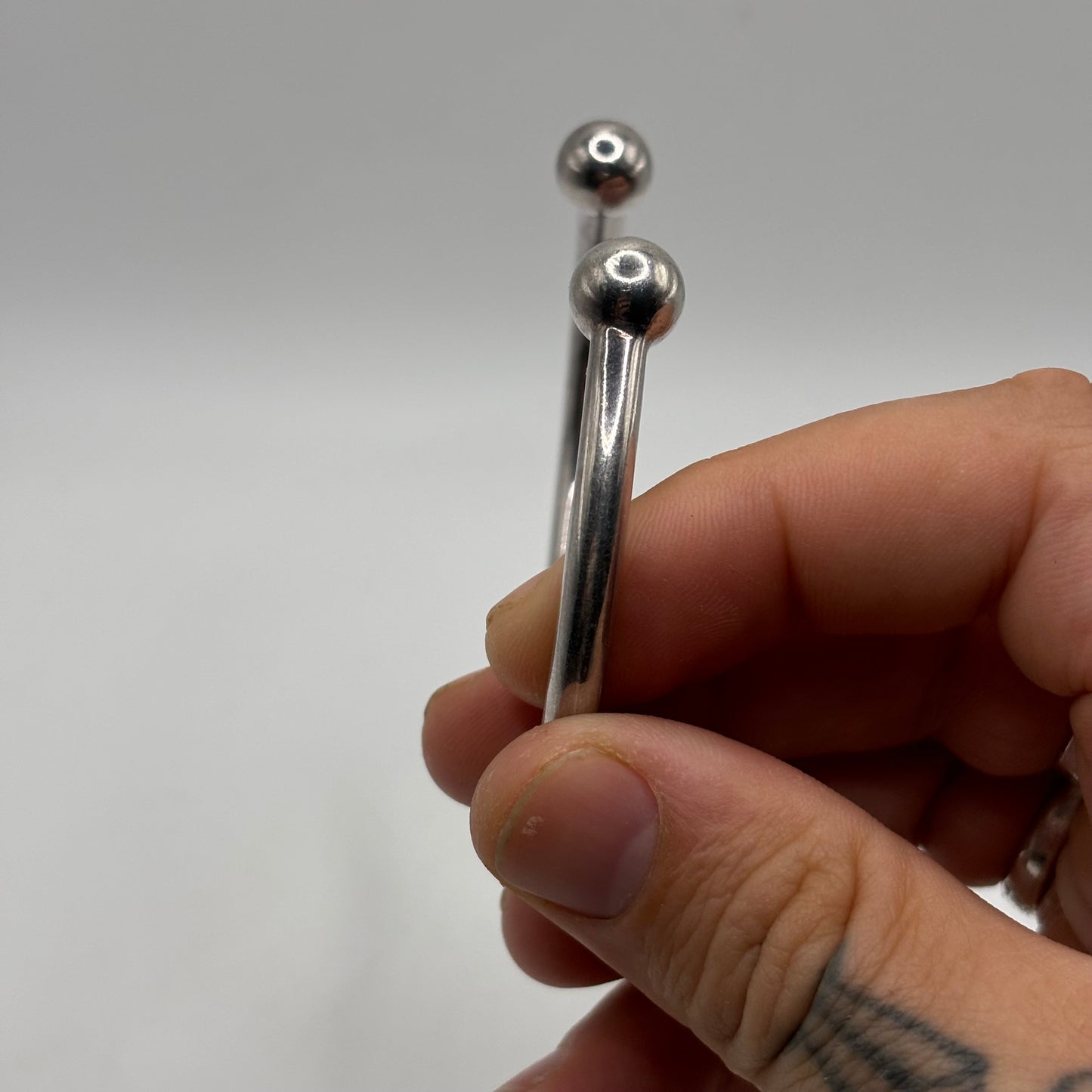 Silver Solid Torque Bangle