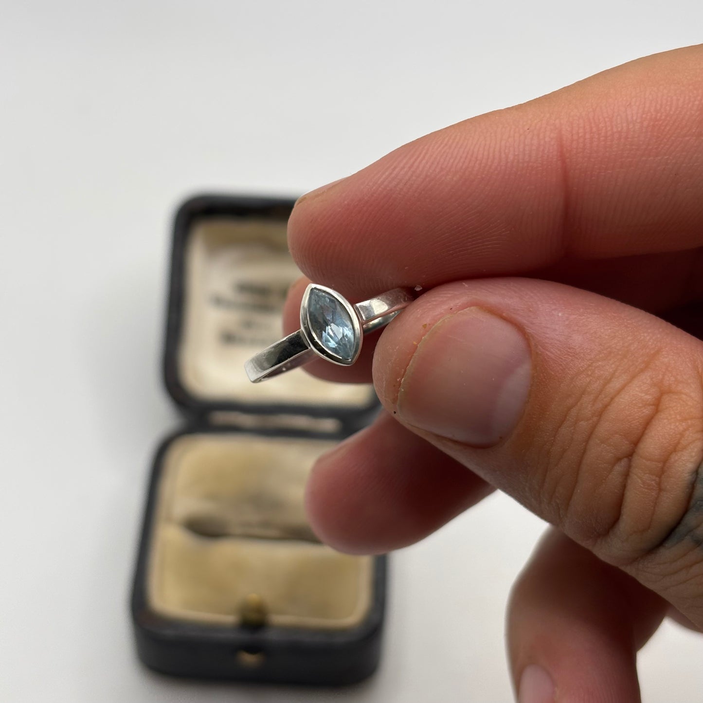 Silver Blue Topaz Ring (N)