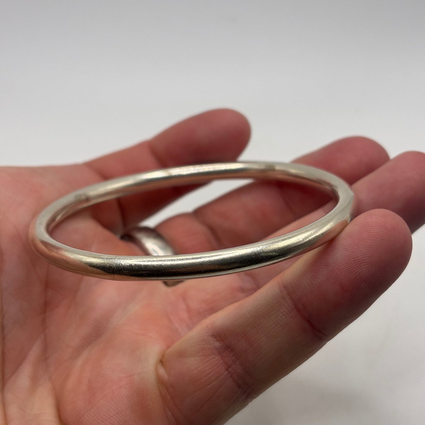 Silver Plain Bangle