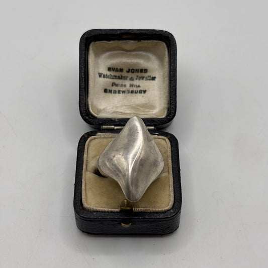 Silver Large Abstract Ring