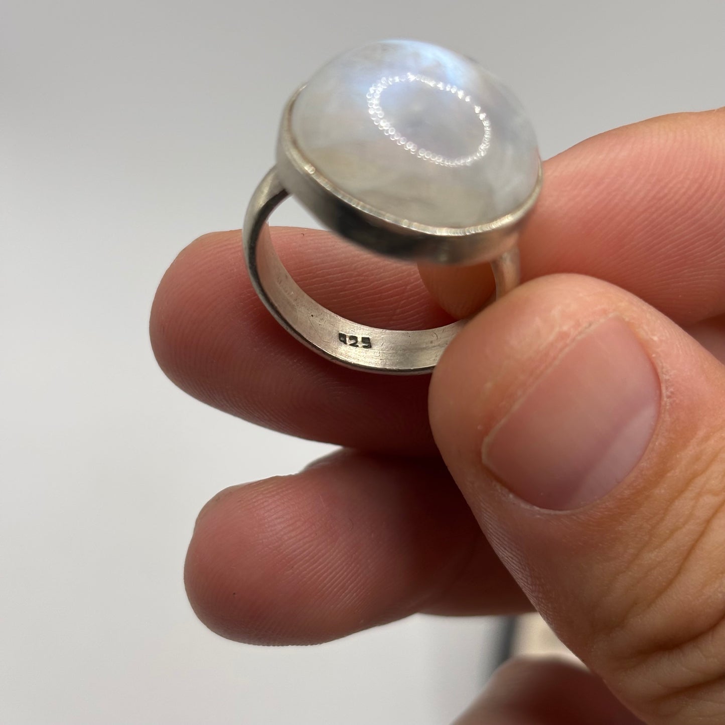 Silver Moonstone Ring (O)
