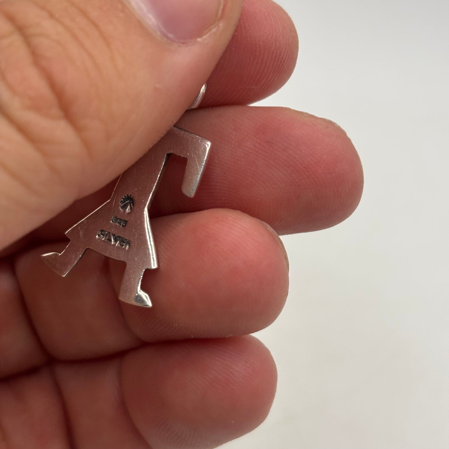 Silver Native American Kachina Doll Pendant