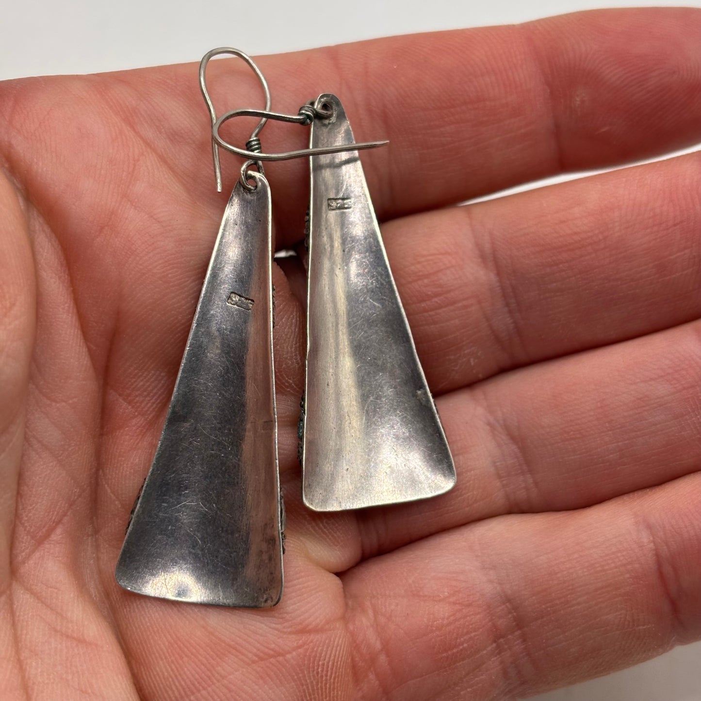 Silver Gold Detailed Earrings