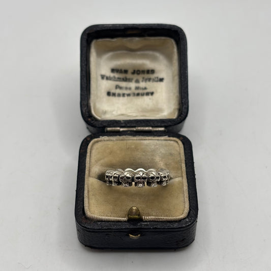 Silver Skull Band Ring